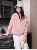 Женская велюровая худи для йоги в стиле Lulu: Короткая свободная куртка Осень/Зима