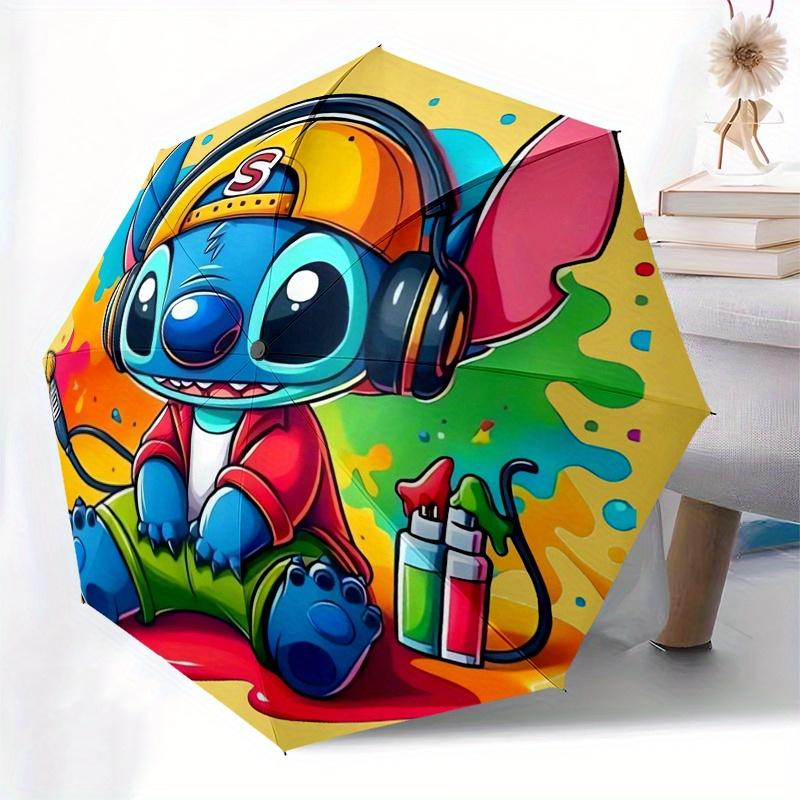 Stitch,Artistic Themed folding umbrella, the best choice for gift giving, 8 ribs, casual, durable, lightweight and portable travel umbrella,