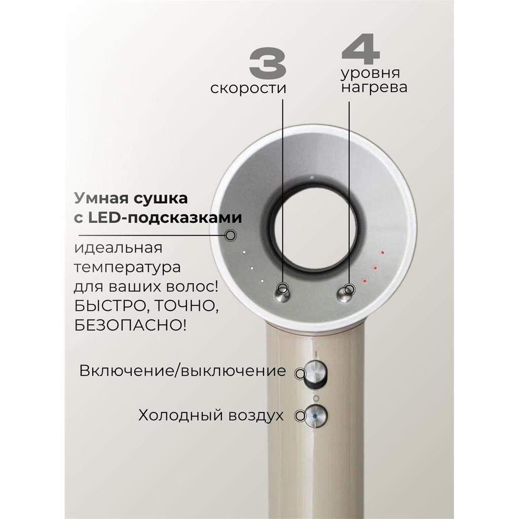 Профессиональный и мощный фен, оснащенный 5 в 1.