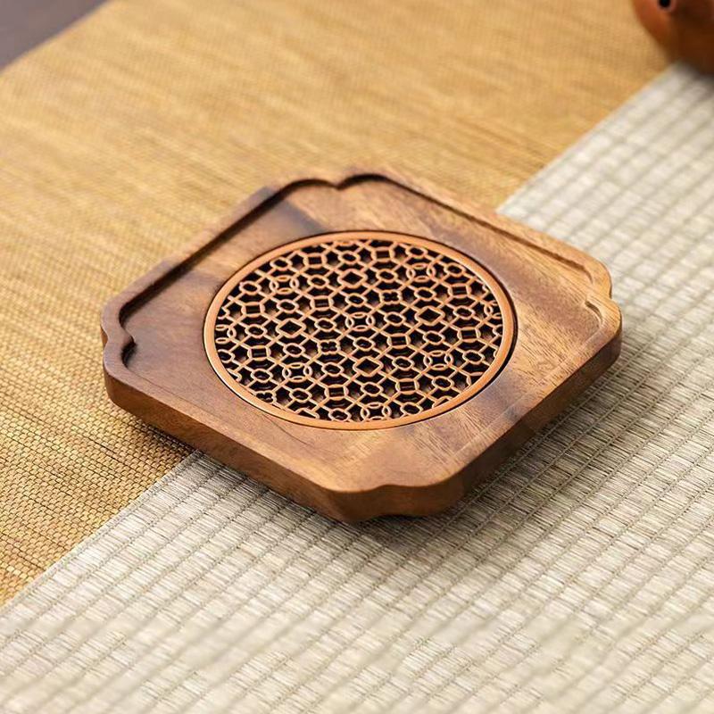 1 шт. держатель для чайника подставка для чайника коврик для домашнего блюдца деревянные подносы аксессуары круглые поделки