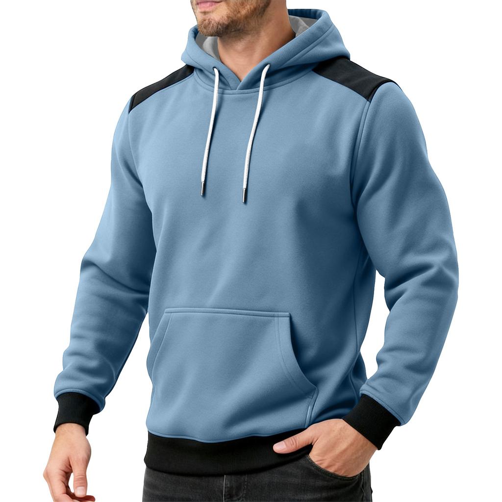 Men's Colorblock Sweatshirt Hoodie Men's Sports Large Size Casual Sweatshirt