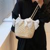 Seaside Resort Straw Bag Women's Summer Beach Bag Bow Braided Large Capacity Crossbody Bag