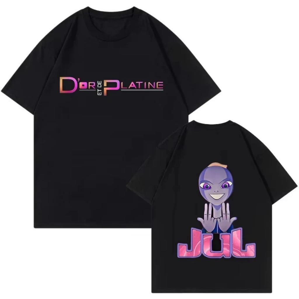 Rapper Jul Graphic Vintage T-shirt Men Women Fashion Hip-hop Shirt Funny Summer Short Sleeve Tops Aesthetic Streetwear Unisex