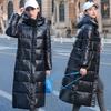 Winter Women Hooded Warm Down Cotton Coat Waterproof Slim Warm Fashion Glossy Long Parkas Jacket