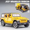 1/32 Jeep Wrangler Rubicon Модель игрушечного автомобиля с высокой имитацией звука и света внедорожная литая коллекционная игрушечная машина для детей