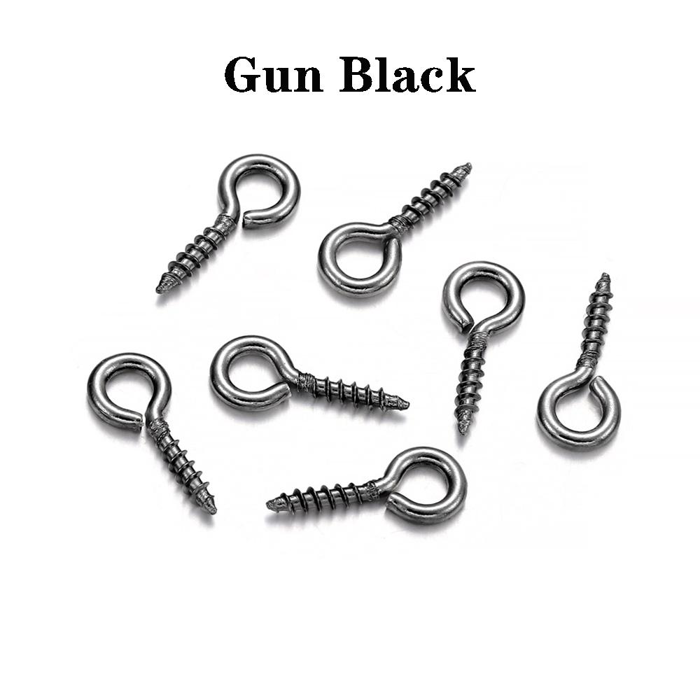 300/500pcs Mini Screw Pendants Eyepin Keychain HookThreaded Pin Fitting DIY Jewelry Bracelet Necklace Making Accessories