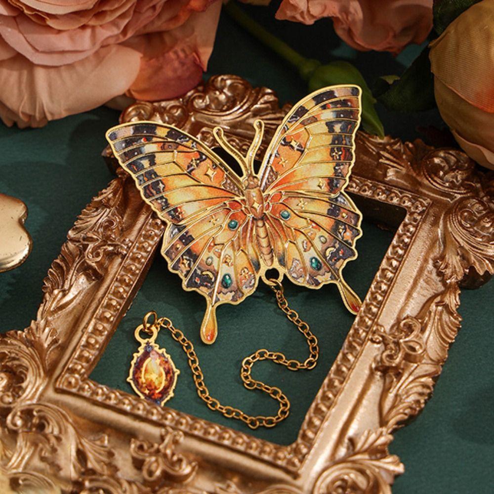 Подвеска Металлическая закладка в китайском стиле Зажим для страниц книги Ретро Закладка-бабочка Учитель