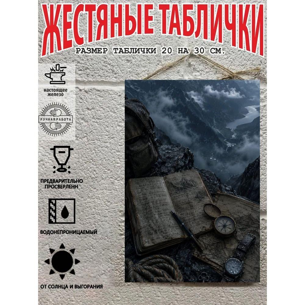 Винтажный металлический настенный плакат с пиратской и морской тематикой, 20x30 см, Декор для дома