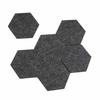 Versatile And Stylish Pack Of 6 Felt Fabric Hexagon Cup Mat Drink Coasters For Any Beverage