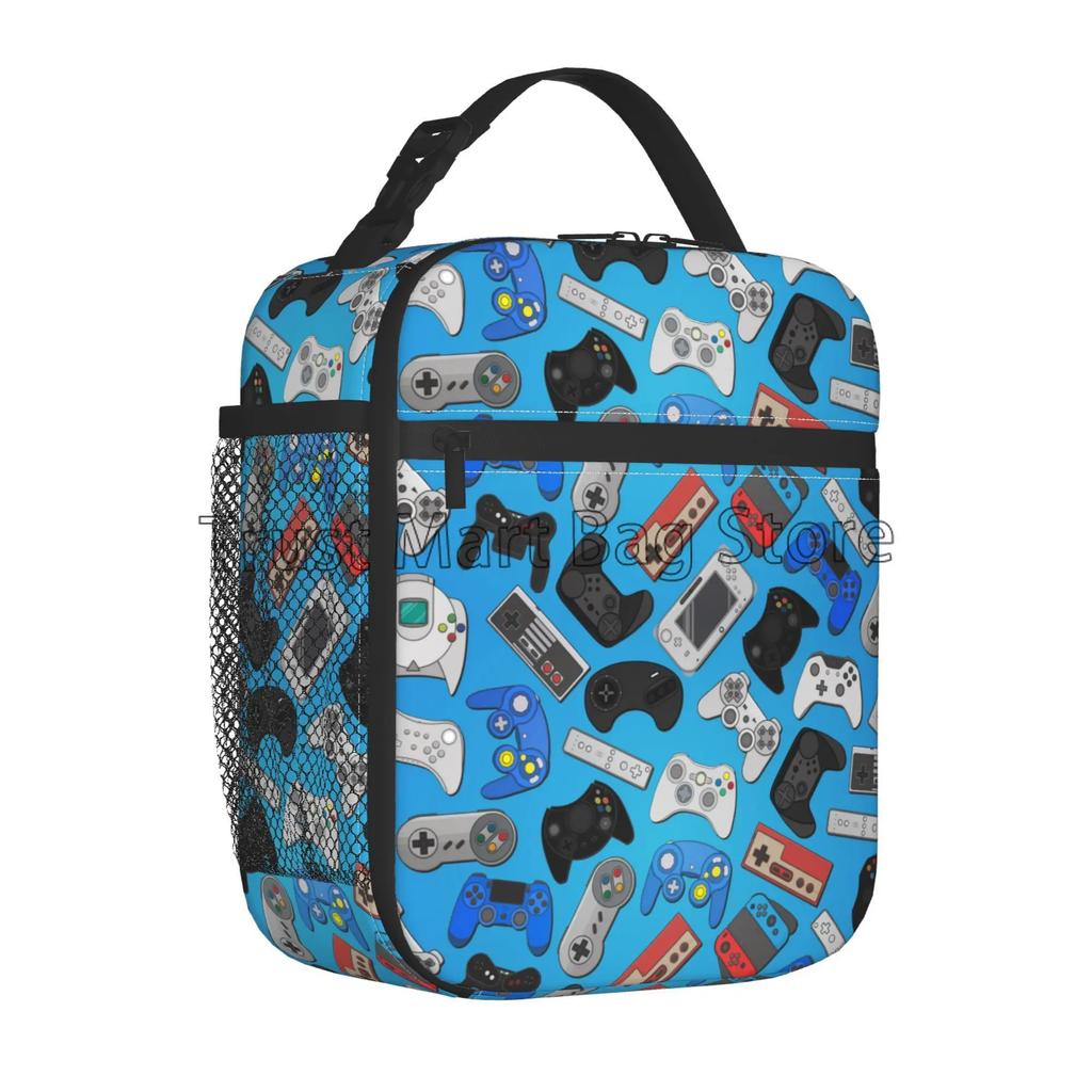 Контроллер для видеоигр, изолированный ланч-бокс, геймпад, водонепроницаемый портативный термосумка для ланча Bento для школы, путешествий, пикника, пляжа
