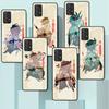 Anime Genshin Impact Cute Glass Case For Samsung Galaxy A52 A71 A50 A51 A70 A21s A31 A72 A10 A12 A30 A22 5G Phone Cover