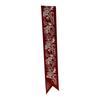 Phoenix Tail Flower Bordeaux Red Long Silk Scarf