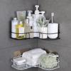 Bathroom Corner Storage Shelves Wall Mounted Rack Shampoo Holder Iron Shower Drain Basket Punch-Free Organizer Bath Accessories