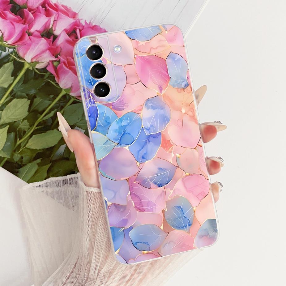 Чехол для Samsung Galaxy S21 Plus S21 FE Роскошный Чехол с Рисунком Цветов и Бантом Мягкий Силиконовый Чехол Для Samsung S21 Ultra S 21 S21+ Сумки