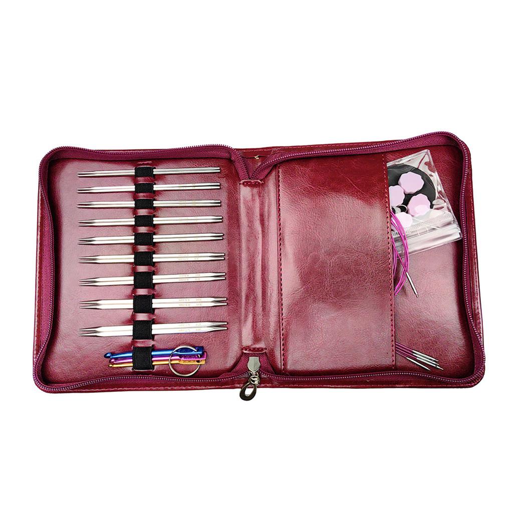 Сменные спицы для вязания крючком 2,5-5 мм, набор круговых спиц из нержавеющей стали, набор для начинающих, инструмент для вязания