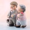 50th Anniversary Golden Marriage Couples Wedding Cake Toppers Decoration Polyresin Figurines Collectibles for Parents