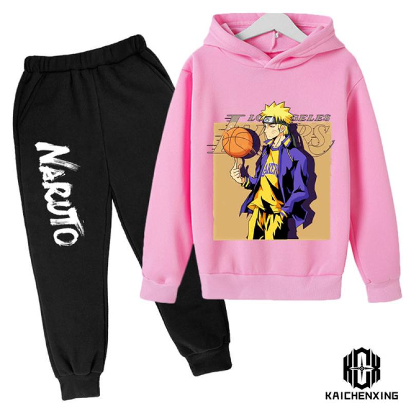 Cartoon Children's Naruto Hoodie Cute Boy Suit Children's Sportswear Spring and Autumn Fashion Sweatshirt Baby Suit