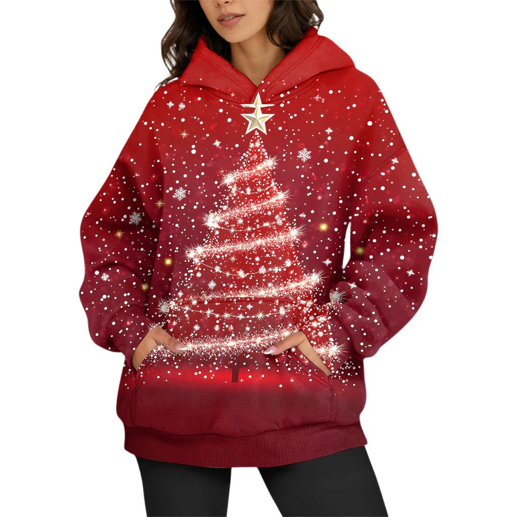 Women's Fashion Daily Versatile Casual Crewneck Sweatshirts Long Sleeve Printed Top Sweatshirts