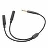 6.35mm Stereo Male Plug To Dual Female Plug Cable 1 4 Inch 6.35mm Splitter Y Cable with Gold Plated Plug Socket 11.8in