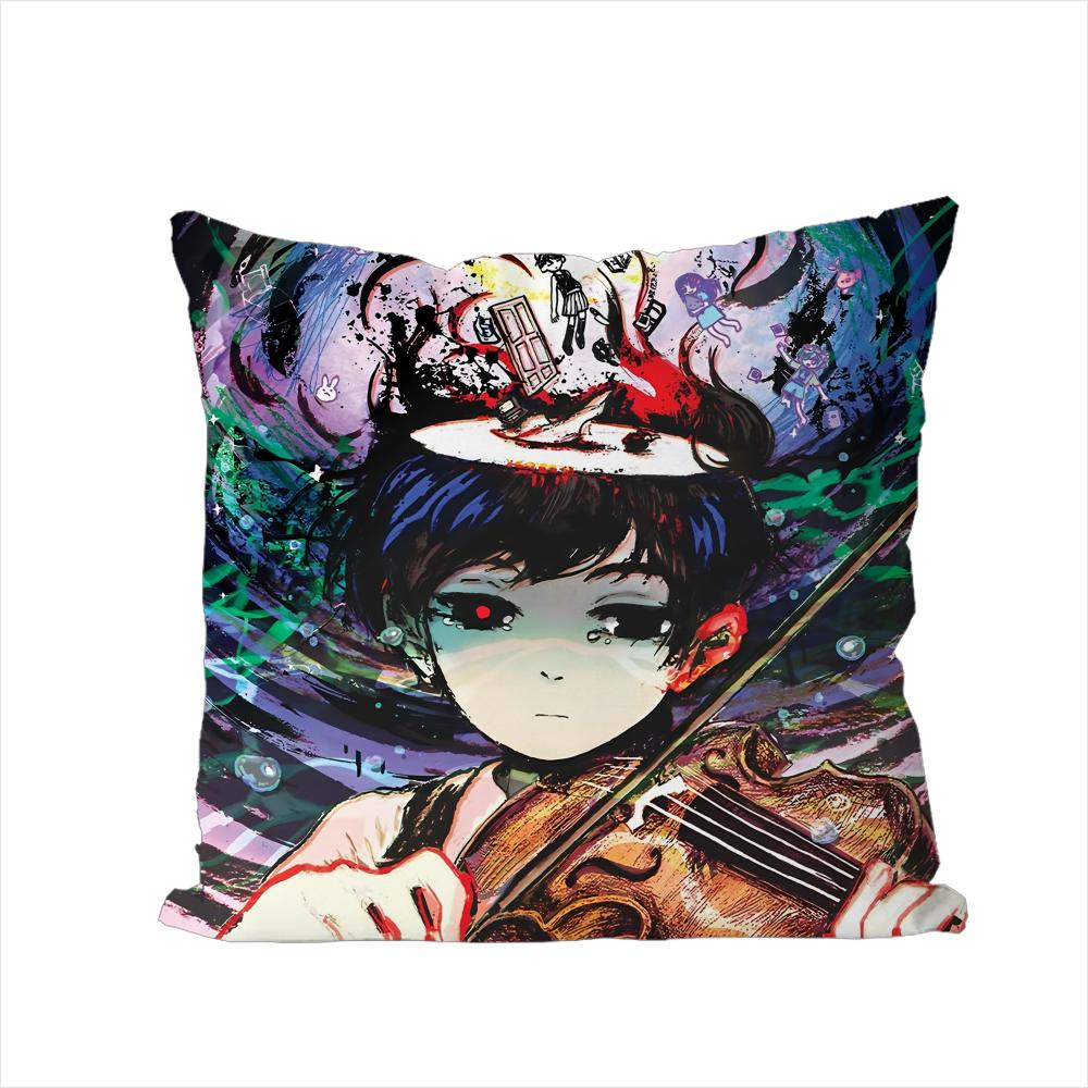 Игровой чехол для подушки OOMORI для автомобиля, дивана, декоративный, домашний, двусторонний принт, плюшевая, квадратная, декоративная подушка, чехол