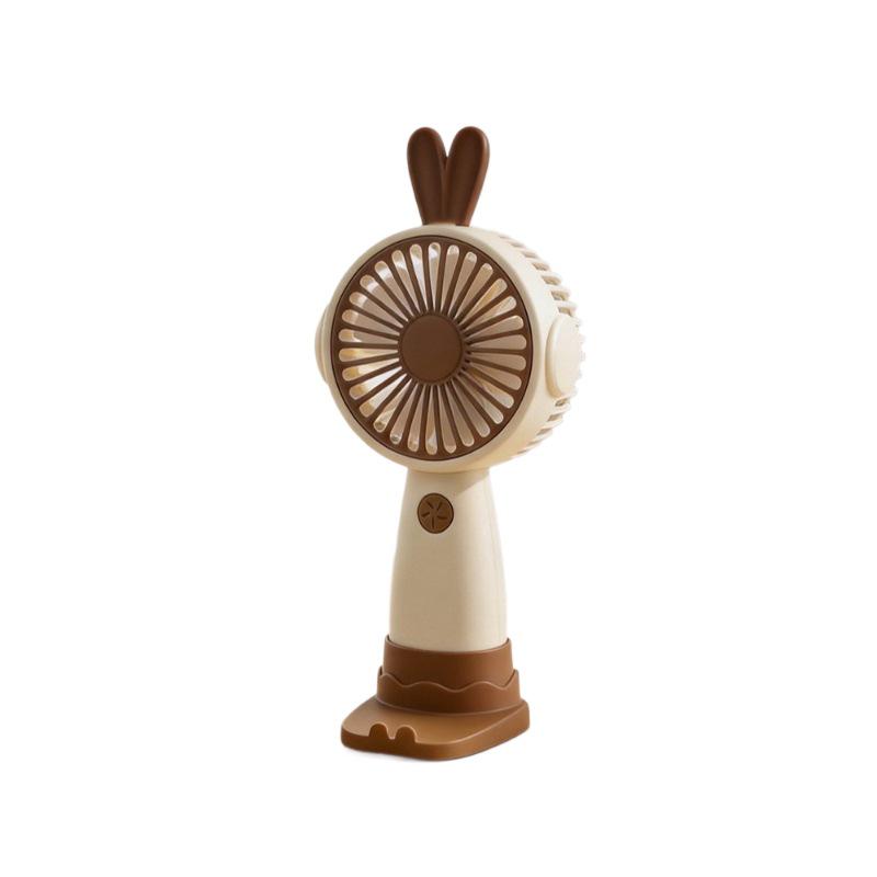 2026 USB Rechargeable Mini Handheld Fan with Silent Operation & Mobile Phone Holder, Custom Logo