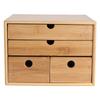 3 Layer Bamboo Tea Storage Box Tray Organizer Chest with Drawer for Home Kitchen
