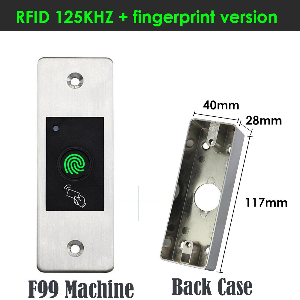 Считыватель RFID 9-18 В, Бесключевой открыватель двери, Металлический сканер контроля доступа, 100 пользователей, Мини, Водонепроницаемый IP66, Встраиваемый сканер отпечатков пальцев