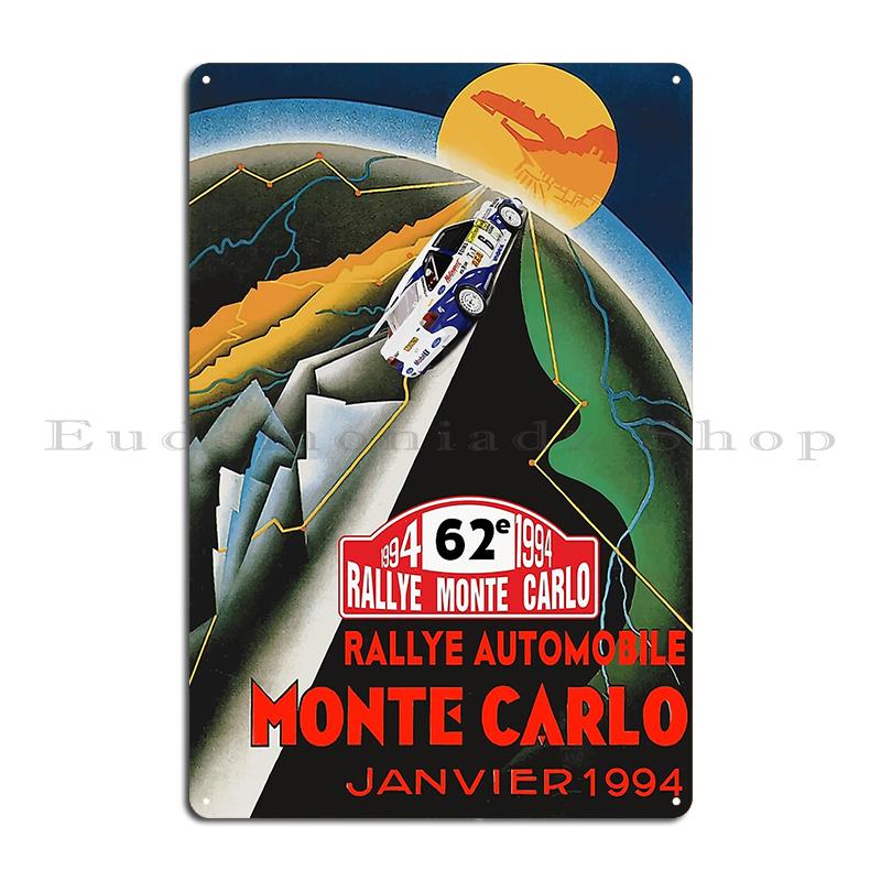 Ралли Монте-Карло 1994 Escort RS Cosworth едет Карло Пленительная дань уважения автоспорту Металлический настенный декор Гаражная жестяная табличка Постер