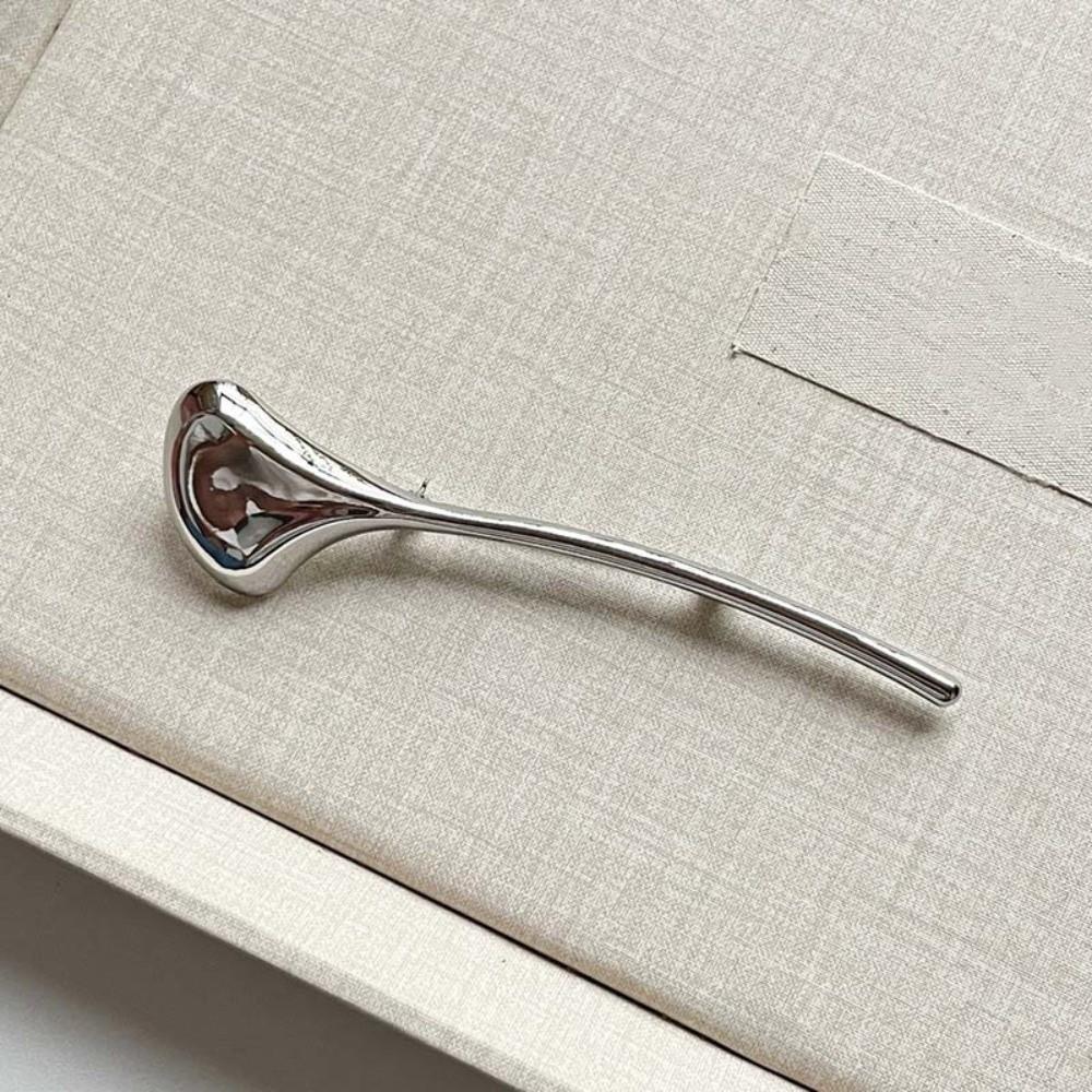 French Style Long Leaf Pin Corsage Ornament Metal Glossy Brooch Ginkgo Leaf Brooch  Party