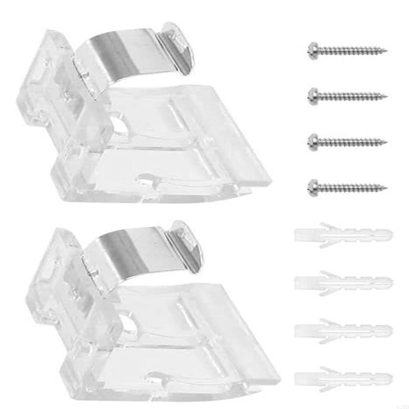 62KD 10/20 шт. 25 мм Кронштейны для крепления беспроводных штор на окно с металлическим зажимом, Держатель карниза для штор-гофре