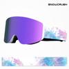 Flip-Up Magnetic Ski Goggles: Double-Layer Anti-Fog Spherical Snow Goggles for Kids, Boys and Girls, Compatible with Prescription Glasses