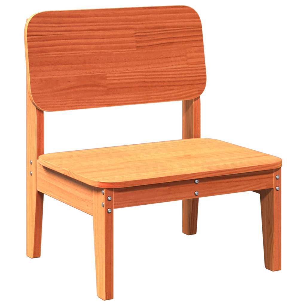 Garden Chair Wax Brown 60 x 52.5 x 72 cm Solid Pine Wood