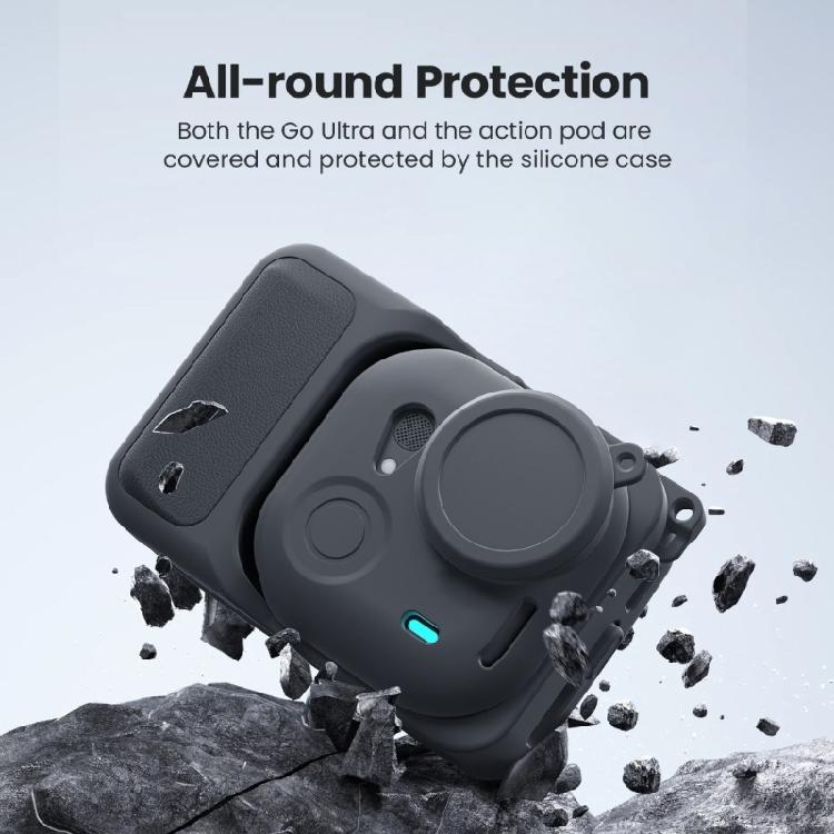 Ударопрочный силиконовый чехол для 360 GO Ultra, устойчивый к царапинам, легкий, для использования на открытом воздухе, с ремешком, защита от падений