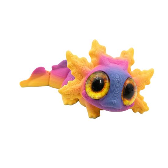 3D Printed Salamander Figurine Movable Joints Salamander Figure Articulated Animal Model Fidget Toy Home Office Desktop Decoration Ornament