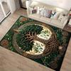 Celtic Tree of Life Carpet with Knot Pattern and Green Leaves Design Suitable for use as an anti-slip for living room bedroom sofas