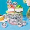 6/12pcs Mini Mirror Disco Ball Stage Light Reflective Rotating Bright Silver Glass Ball Birthday Wedding Party Cake Home Decor