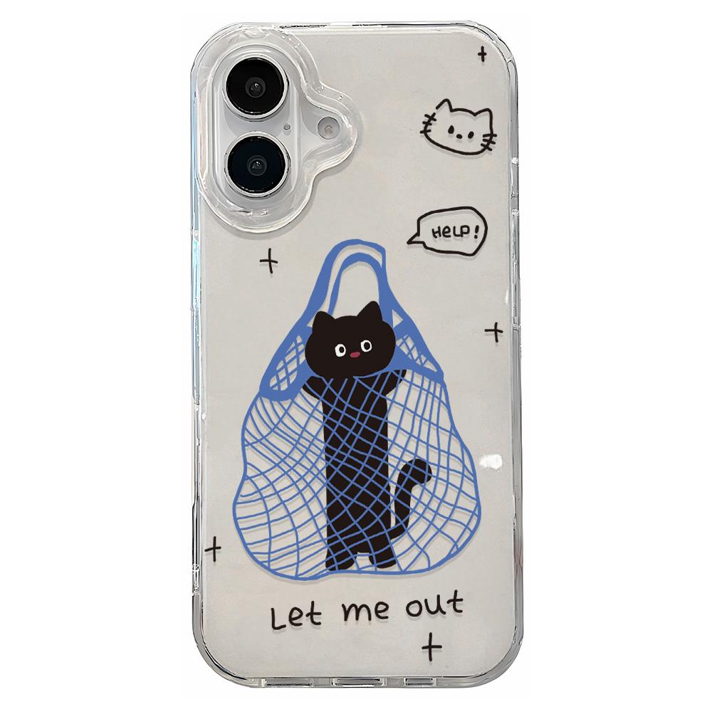 Расписной чехол для телефона для iPhone 12 13 15 16 iPhone 16 12 13 14 15 Pro 14 15 16 Pro Max Полное покрытие Противоударный Защита от отпечатков пальцев Свежий стиль Защитный чехол