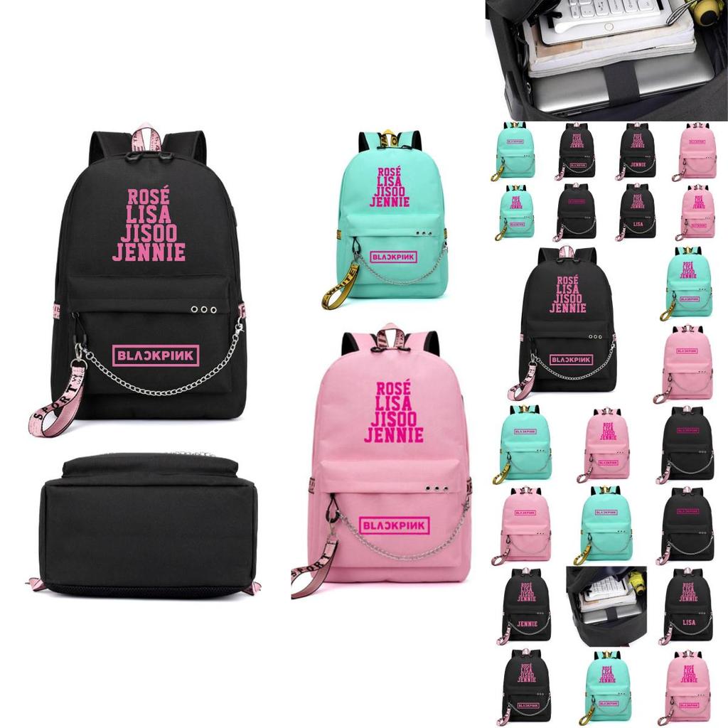 Stylish And Durable Blackpink-inspired Backpack For Students