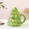 Керамическая чашка для молока, милая новогодняя елка на Хэллоуин, многоразовая кружка для напитков, многофункциональная, для кофе и чая, горячая