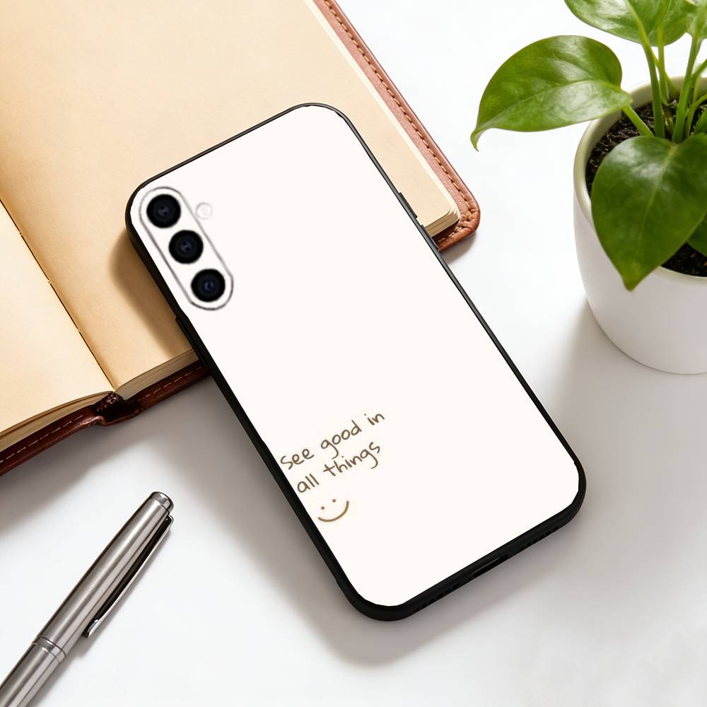 Минималистичный чехол для телефона Черный силикон Мягкий Для Samsung Galaxy A73,A72,A71,A70,A53,A52,A51