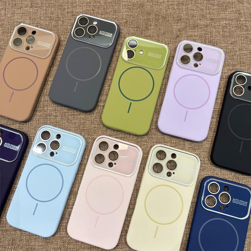 Стандартный продукт, совместимый с чехлом для Apple iPhone 17 Air Phone Case 13/14/15/16, Большое окно, iPhone 15 Pro, Жидкое магнитное закрытие