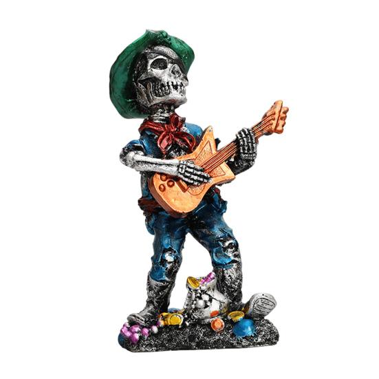 Фигурка Скелета Скелет Группа Саксофонист Декорация Скелет Гитарист Певец Статуэтка