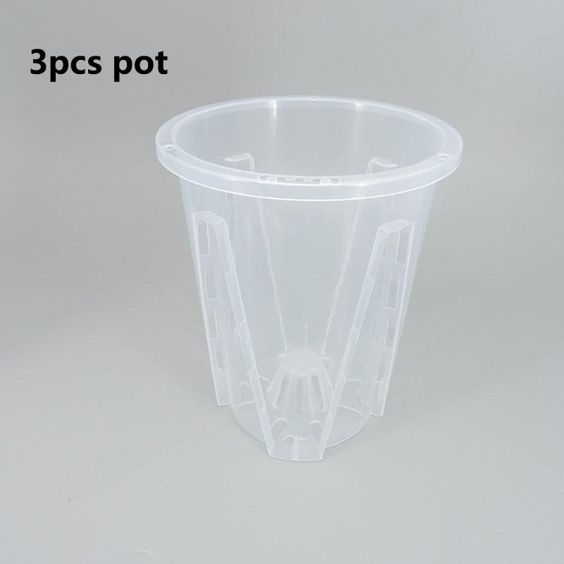 12 см для орхидей горшок для выращивания растений прозрачный белый утолщенный цветочный горшок дышащий контроль корней растений пластиковый высокий цветочный горшок B4