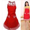 Cute Bib Apron Dress Flirty Vintage Kitchen Women Bowknot with Pocket Restaurant Kitchen Apron Dress