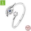 Devil'S Eye Open Ring Women'S, Fashion Premium Diamond Set S925 Sterling Silver Ring Bsr215