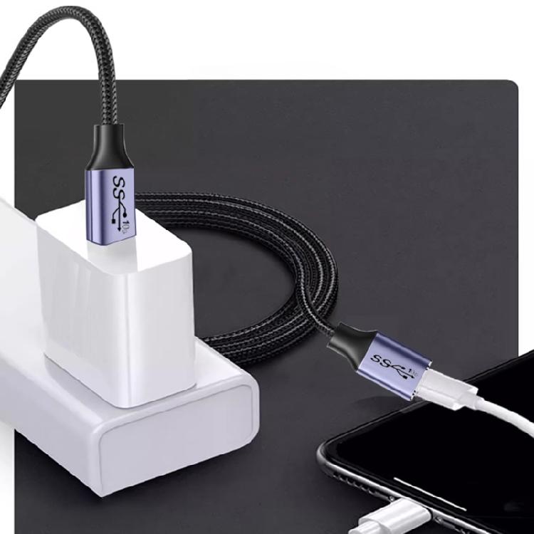 Кабель-переходник USB 3.0 Male на USB C Female 10/20/30/50/100 см, 10 Гбит/с, для аксессуаров и периферийных устройств ноутбука