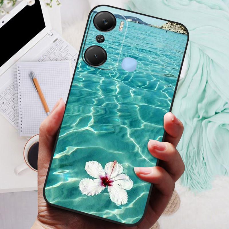 Для чехла Infinix Hot 12 Pro Черная крышка Лев Волк Силиконовые Мягкие Задние Чехлы Для Infinix Hot 12i Hot12 Pro / Hot 20 5G Чехол-накладка
