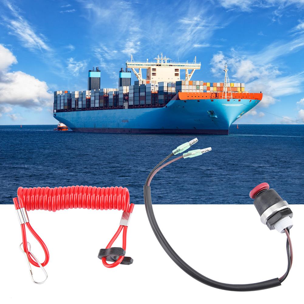 Outboard Engine Motor Kill Switch Safety Tether Cord for Marine Mercury Tohatsu