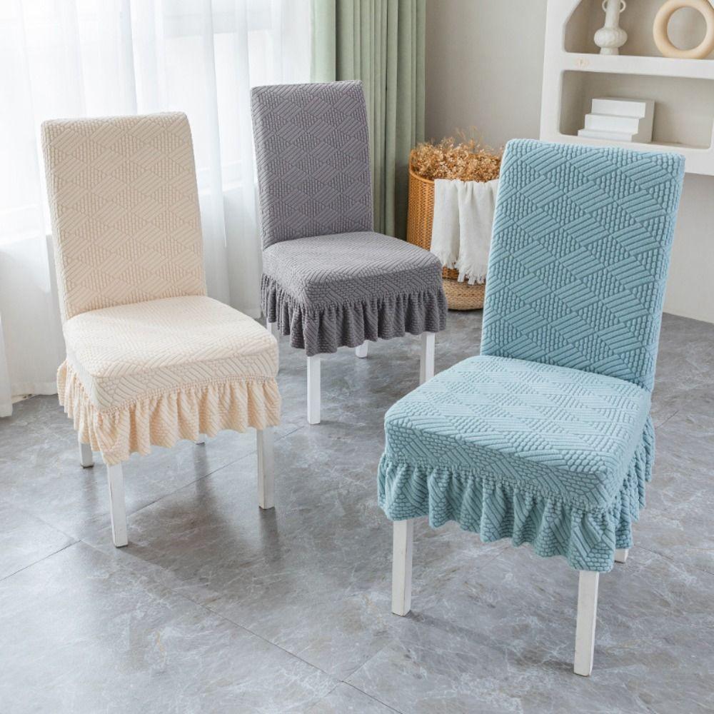 Dacron Hotel Chair Cover Skirt Seat Covers Banquet Decor Kitchen Chair Cover  Household