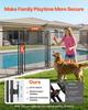 Pool Fence Gate, 1.2 x 0.75 m Inground Swimming Pool Fences Gate, Outdoor Security Fencing Door Kit with Metal Latch, 352 gsm Teslin PVC Mesh, Round